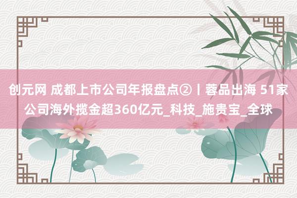 创元网 成都上市公司年报盘点②丨蓉品出海 51家公司海外揽金超360亿元_科技_施贵宝_全球
