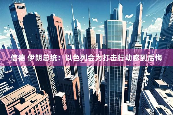 信德 伊朗总统：以色列会为打击行动感到后悔